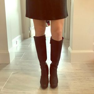 Zara knee high heeled boots